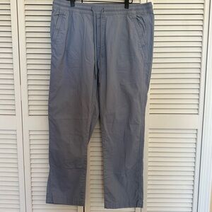 Mens Coastal Drawstring Pants Blue Casual Beach Pants 34x30